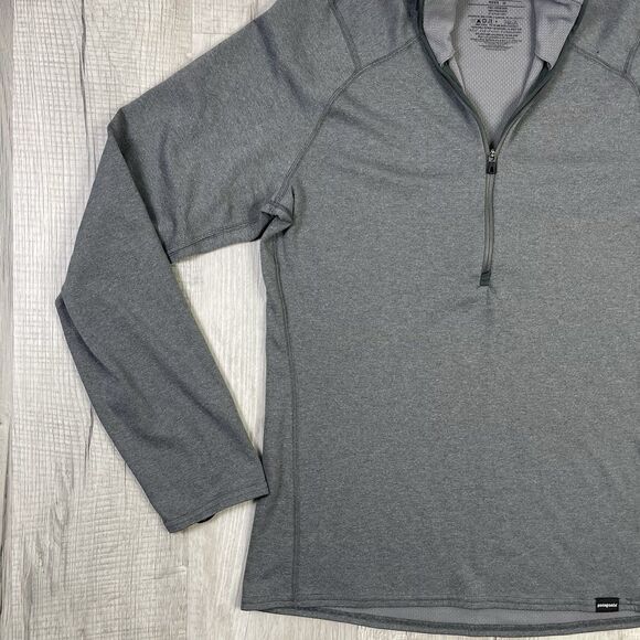 Patagonia Capilene 3 Midweight 1/4 Zip Pullover Gray Mens Medium READ V - Picture 2 of 9